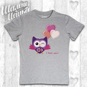 Прикольные футболки: Сова с шариками